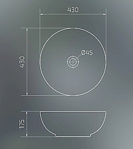 Раковина накладная Gid Esfera 43 N9003a 51103 белая купить в интернет-магазине Sanbest