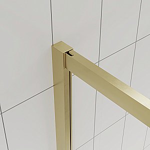 Душевой уголок Veconi Evo E3-G-11090-01-C9 110х90 стекло прозрачное/профиль брашированное золото купить в интернет-магазине Sanbest