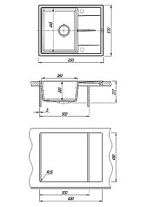 Кухонная мойка Misty Titan 65 TIT-65х51-03 жасмин купить в интернет-магазине сантехники Sanbest