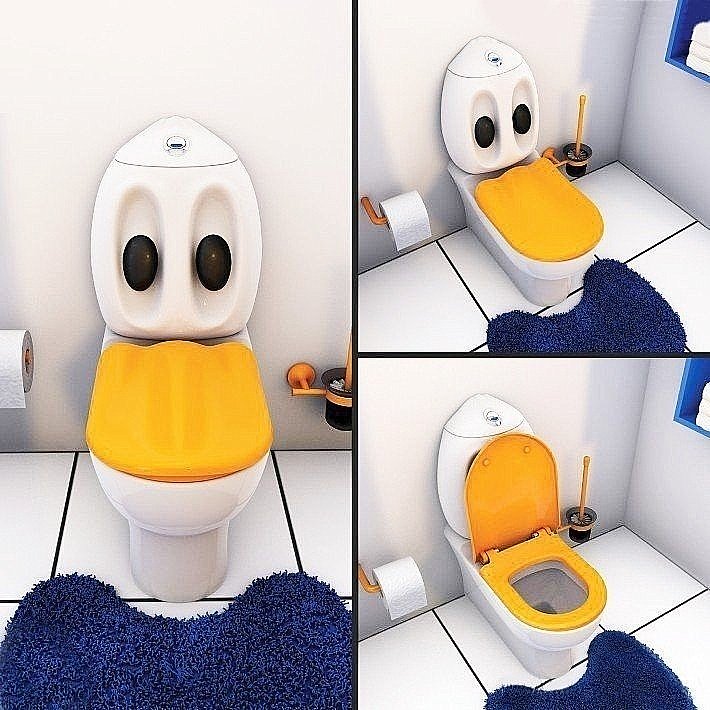 Унитаз детский с функцией биде CREAVIT DUCKY DC360-00 белый, с бачком купить в интернет-магазине Sanbest