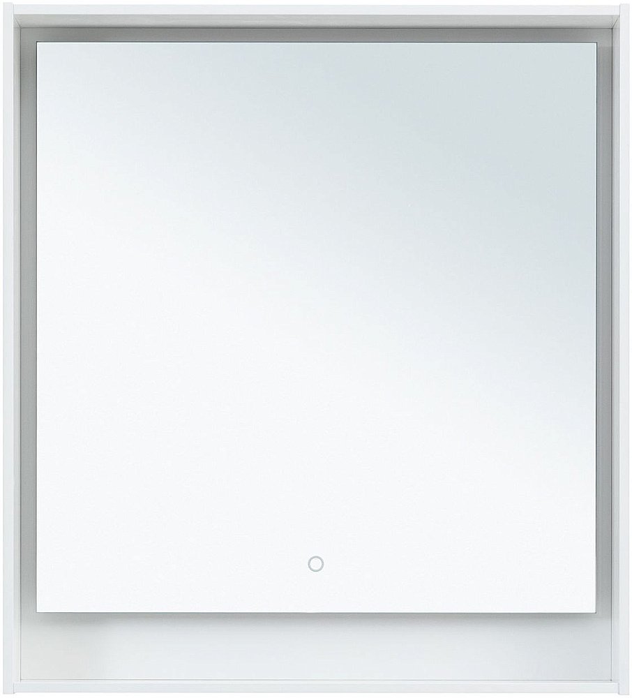 Зеркало Aquanet Милан 306384 80 белый глянец в ванную от интернет-магазине сантехники Sanbest