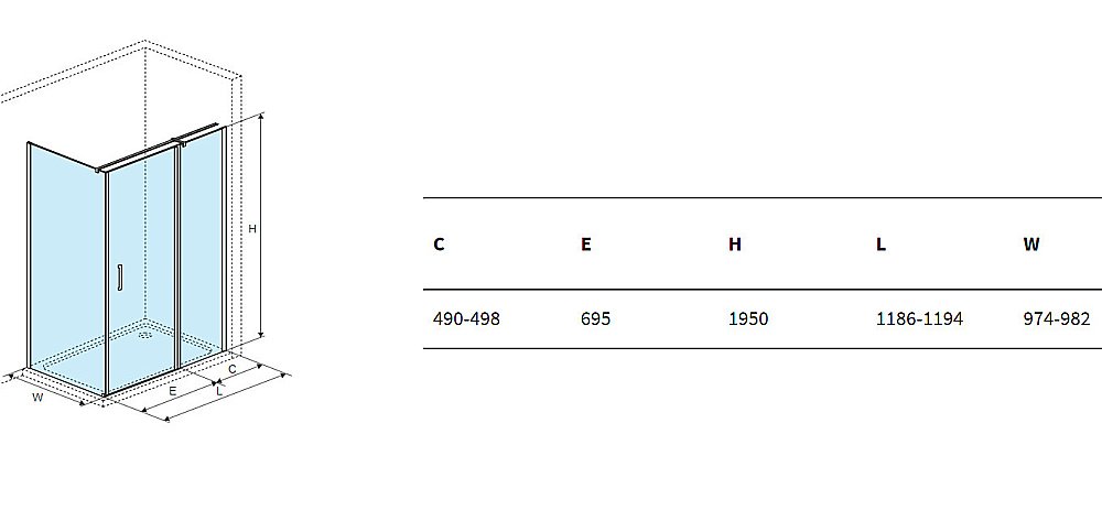 Душевой уголок Excellent Mazo 120х100 стекло прозрачное/профиль хром купить в интернет-магазине Sanbest