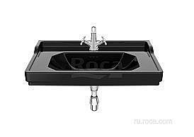 Раковина Roca Carmen 80 3270A0560 черная купить в интернет-магазине Sanbest