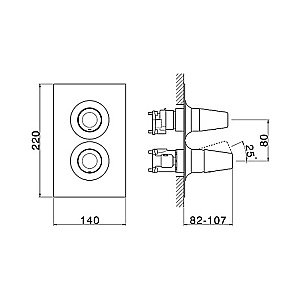 Смеситель для душа Cisal VITA VI0BM03040 черный матовый купить в интернет-магазине сантехники Sanbest