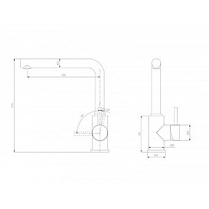 Смеситель для кухни Milacio Ultra MCU.555.GR серый металлик/хром купить в интернет-магазине сантехники Sanbest