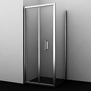 Душевой уголок WasserKRAFT Weser 78F18 90х100 стекло прозрачное/профиль серебро купить в интернет-магазине Sanbest