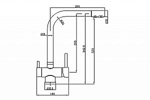 Смеситель для кухни Zorg Sanitary ZR 348 YF Черный Бронза купить в интернет-магазине сантехники Sanbest