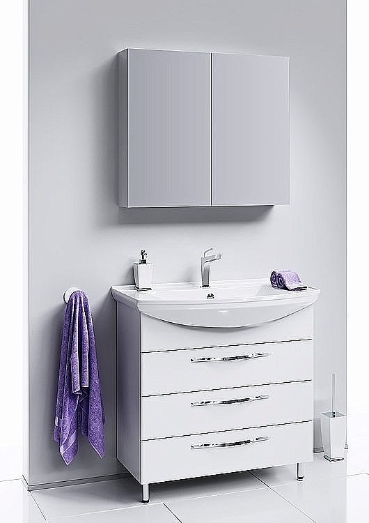 Тумба с раковиной AQWELLA Аллегро 85 Т8/3 для ванной в интернет-магазине Sanbest