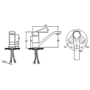Смеситель для раковины Kaiser Sharp 64111 купить в интернет-магазине сантехники Sanbest