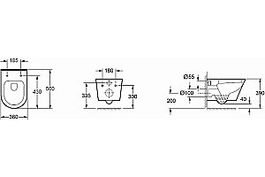 Унитаз подвесной BelBagno TRE BB8001CHR/SC безободковый, с крышкой микролифт купить в интернет-магазине Sanbest