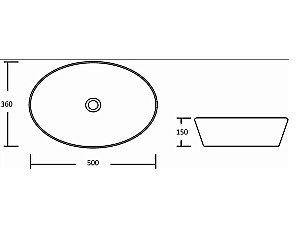 Раковина накладная Ceramalux N 50 78590 белая купить в интернет-магазине Sanbest
