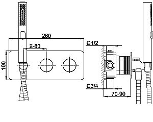 Смеситель для душа Allen Brau Liberty 5.33009-31 черный матовый купить в интернет-магазине сантехники Sanbest