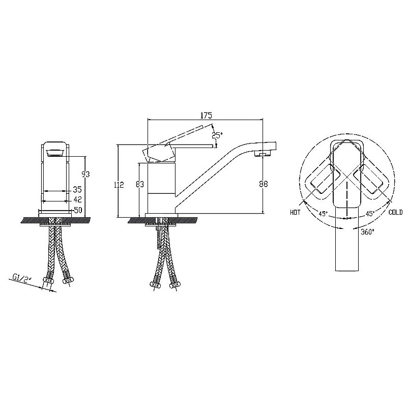 Смеситель для раковины Kaiser Sharp 64111 купить в интернет-магазине сантехники Sanbest