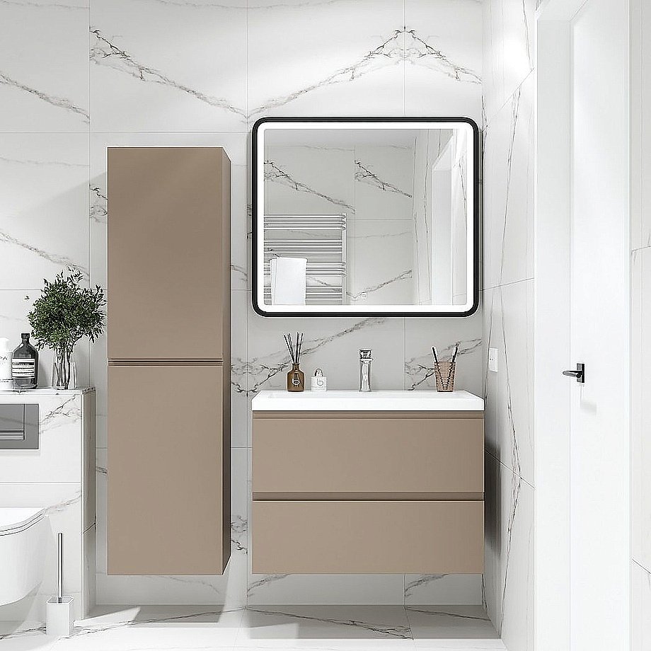 Пенал Art&Max Bianchi 40 капучино матовый для ванной в интернет-магазине сантехники Sanbest