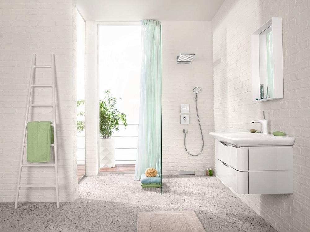 Верхний душ Hansgrohe Rainmaker Select 580 3jet Белый 24001400 купить в интернет-магазине сантехники Sanbest