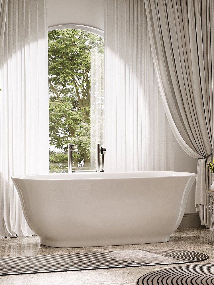 Акриловая ванна Sancos Viva 170х80 FB08 белая купить в интернет-магазине Sanbest