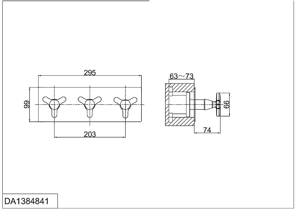 Смеситель для душа D&K Hessen.Goethe DA1384841 купить в интернет-магазине сантехники Sanbest