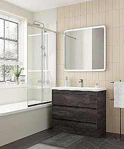 Тумба с раковиной Art&Max Family-M 90 напольная, железный камень для ванной в интернет-магазине Sanbest