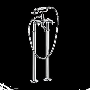 Смеситель для ванны Burlington Guild GU422DC напольный, хром купить в интернет-магазине сантехники Sanbest