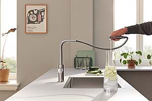 Смеситель для кухни GROHE Blue Pure Minta 30590DC0 суперсталь купить в интернет-магазине сантехники Sanbest