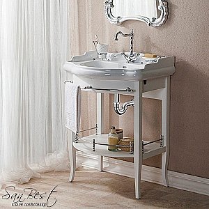 Консоль с раковиной Caprigo Trevi 1047B 70 цвет на выбор для ванной в интернет-магазине сантехники Sanbest