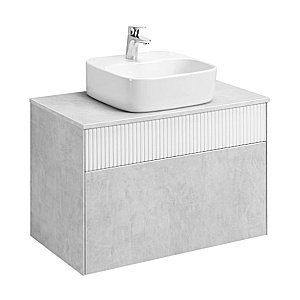 Тумба с раковиной Акватон Марбл 80/Одри Soft 42 слейт/белая матовая для ванной в интернет-магазине Sanbest