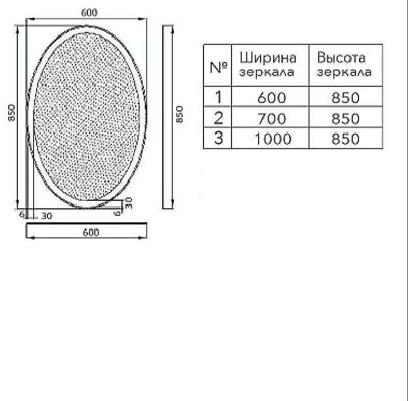Зеркало Aquanet Комо 70х85 в ванную от интернет-магазине сантехники Sanbest
