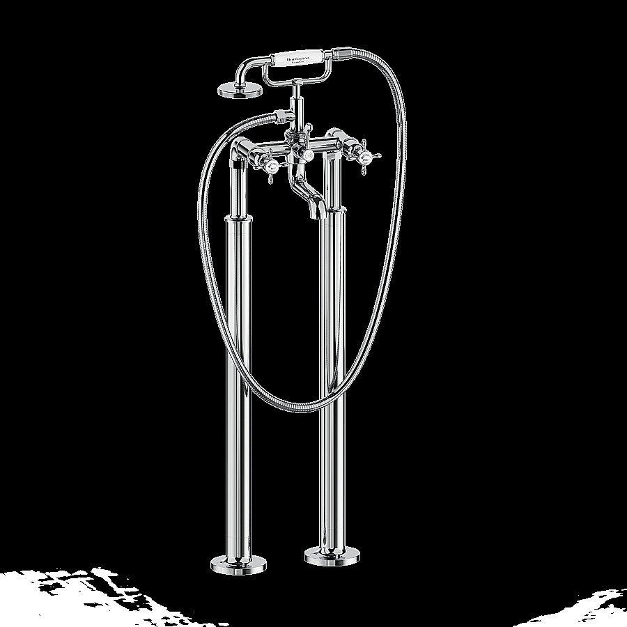 Смеситель для ванны Burlington Guild GU422DC напольный, хром купить в интернет-магазине сантехники Sanbest