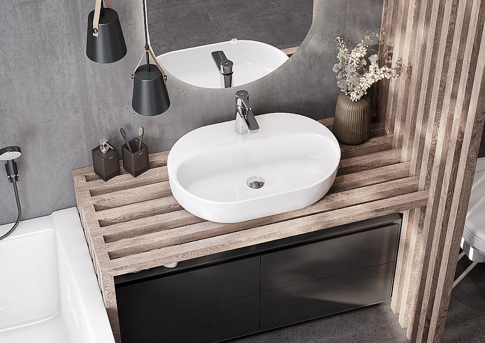 Раковина накладная Акватон Одри 62 1WH501710 белая купить в интернет-магазине Sanbest