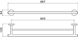 Полотенцедержатель Aquatek Оберон AQ4230MB черный матовый купить в интернет-магазине сантехники Sanbest