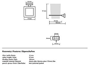 Стакан для зубных щеток Bemeta Niki 153110052 купить в интернет-магазине сантехники Sanbest