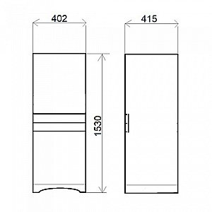 Пенал Orange Классик F7-40PE3 для ванной в интернет-магазине сантехники Sanbest