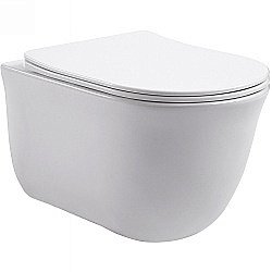 Унитаз подвесной Aquatek Классик AQ1111-00 белый, с крышкой микролифт, безободковый купить в интернет-магазине Sanbest