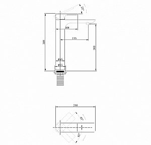 Смеситель для раковины Abber Weiss Insel AF8011FW белый матовый купить в интернет-магазине сантехники Sanbest