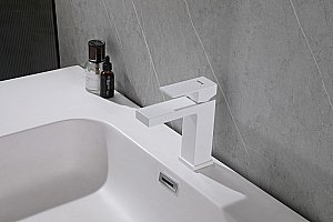 Смеситель для раковины ABBER Daheim AF8210W белый матовый купить в интернет-магазине сантехники Sanbest