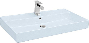 Тумба с раковиной Aquanet Nova Lite 2.0 60 346336+242905 белая глянцевая для ванной в интернет-магазине Sanbest