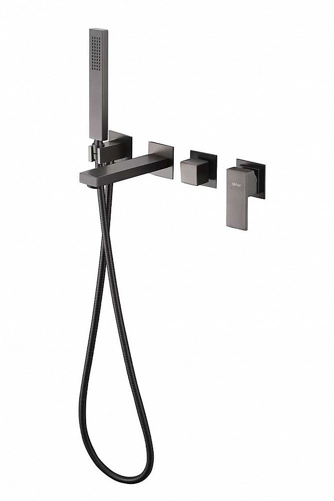 Смеситель для ванны ABBER Daheim AF8230NG никель купить в интернет-магазине сантехники Sanbest