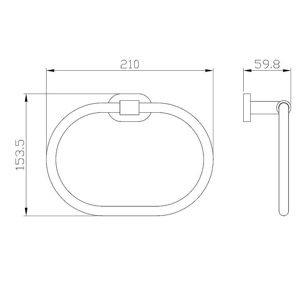 Кольцо для полотенец WONZON & WOGHAND FIRST, Хром (WW-8423) купить в интернет-магазине сантехники Sanbest