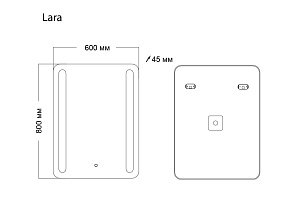 Зеркало GROSSMAN Lara 136080 60x80 в ванную от интернет-магазине сантехники Sanbest