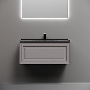 Тумба с раковиной Sancos Very 90 VR90SM серая матовая для ванной в интернет-магазине Sanbest