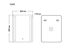 Зеркало GROSSMAN Lara 136080 60x80 в ванную от интернет-магазине сантехники Sanbest