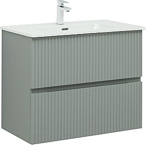 Тумба с раковиной Aquanet Джейн 80 мисти грин для ванной в интернет-магазине Sanbest