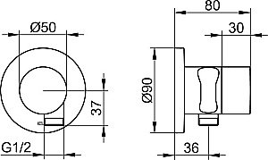 Вентиль запорный KEUCO IXMO 59541370201 черный матовый купить в интернет-магазине сантехники Sanbest