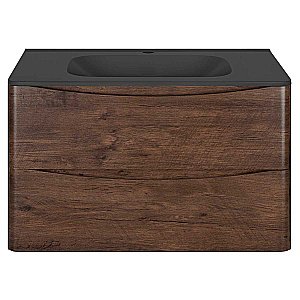 Тумба с раковиной Vincea PAOLA VMC-2P800RW + VCB-2VP800B 80 темное дерево для ванной в интернет-магазине Sanbest