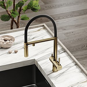 Смеситель для кухни Sancos Imola SC4010BGbh брашированное золото купить в интернет-магазине сантехники Sanbest