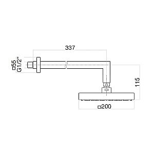 Верхний душ Webert SHOWER SET AC0840560 черный матовый купить в интернет-магазине сантехники Sanbest
