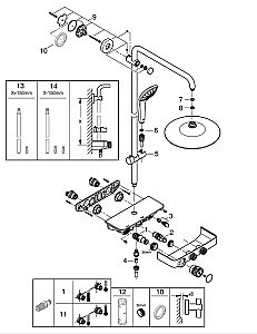 Душевая система Grohe Euphoria SmartControl 26509000 хром купить в интернет-магазине сантехники Sanbest