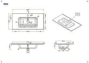 Тумба с раковиной Belbagno ETNA 90 Rovere Moro для ванной в интернет-магазине Sanbest