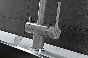 Смеситель для кухни Paulmark Serpentine Se213222-GR серый купить в интернет-магазине сантехники Sanbest