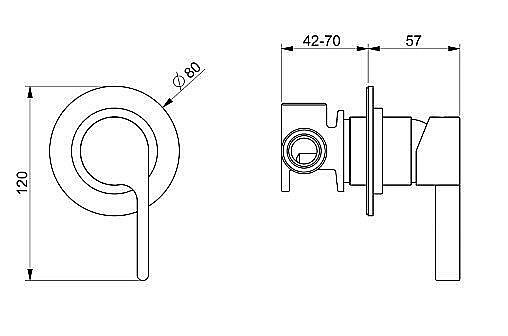 Смеситель для душа Webert DoReMi DR880101345 купить в интернет-магазине сантехники Sanbest